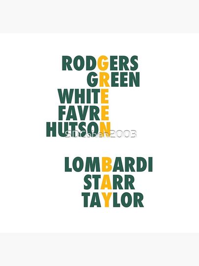 Green Bay Packers Greats Pillow