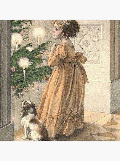 Vintage Victorian Christmas Pillow