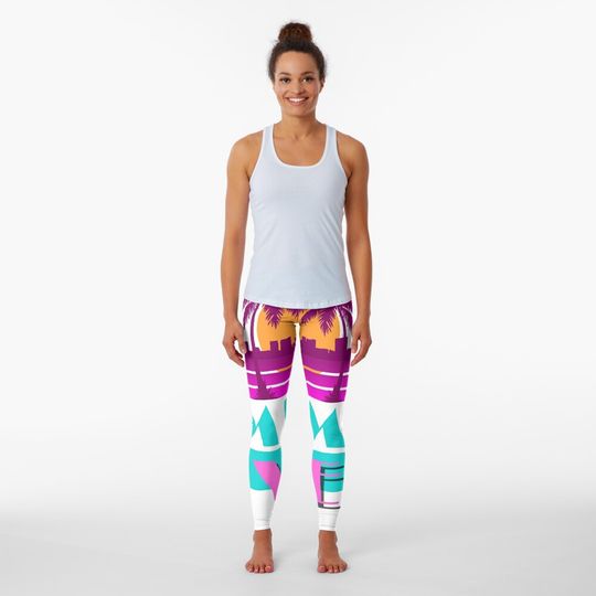 Miami vice 80s design Leggings