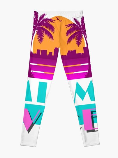 Miami vice 80s design Leggings