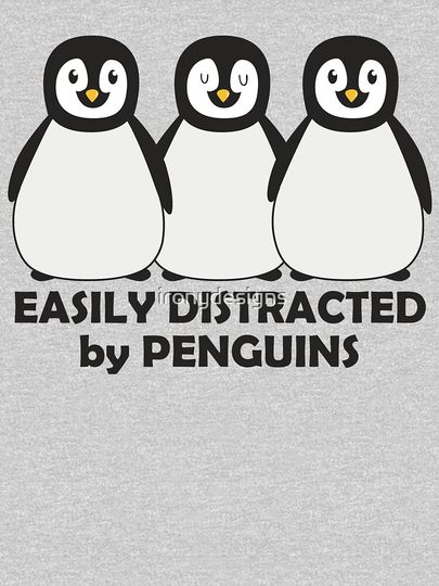 Easily Distracted by Penguins Kids T-Shirt