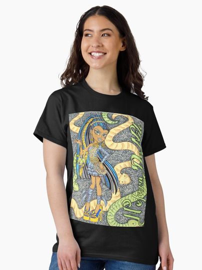 Monster Inspired Men’s T-Shirt – Snake and Character Graphic Casual Tee