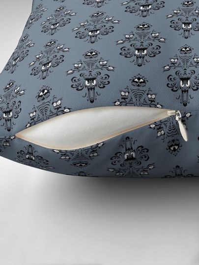 Haunted Mansion Wallpaper Slate Grey #Pastel Pillow