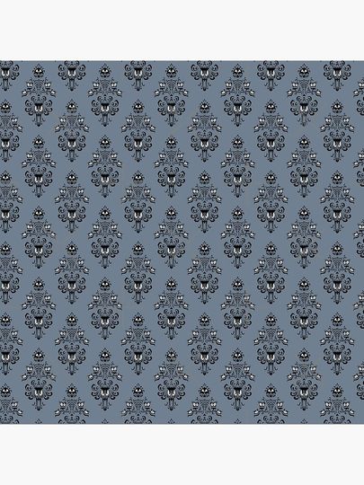 Haunted Mansion Wallpaper Slate Grey #Pastel Pillow