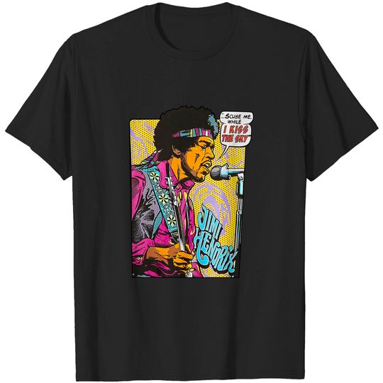 Jimi Hendrix Pop Art 'Scuse Me While I Kiss The Sky T-Shirt
