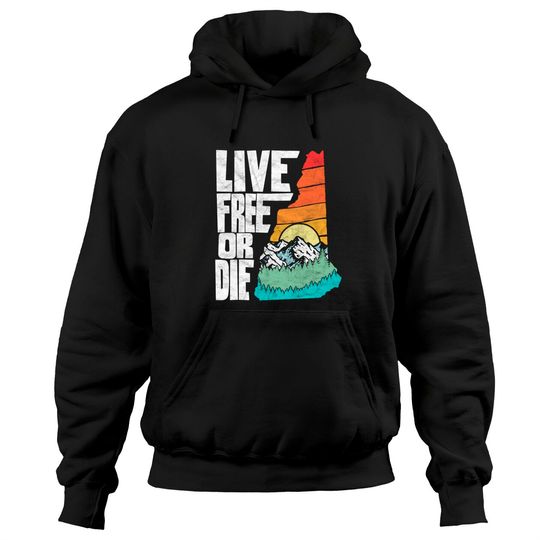 Live Free or Die Retro New Hampshire Nature Hoodie