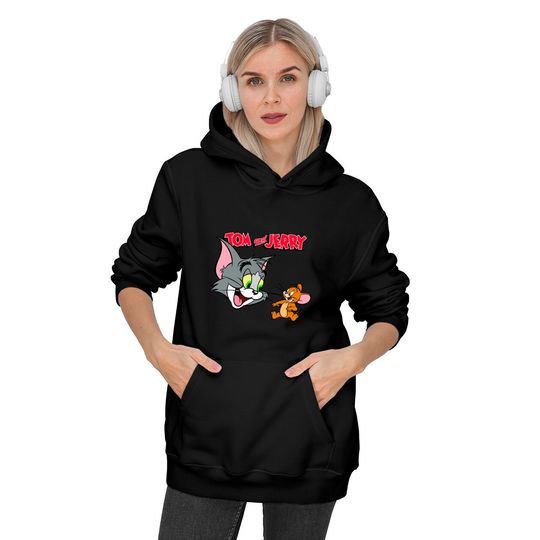 Tom And Jerry Hoodie Logo Portrait