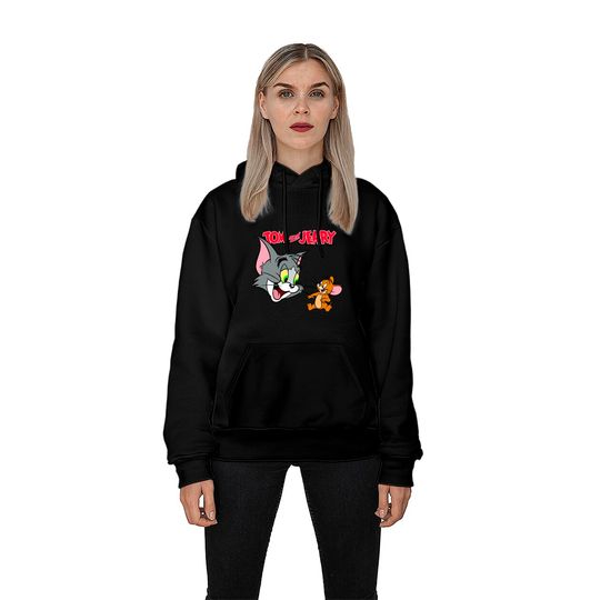 Tom And Jerry Hoodie Logo Portrait