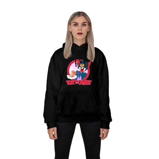 Tom And Jerry Hoodie Retro Style Portrait