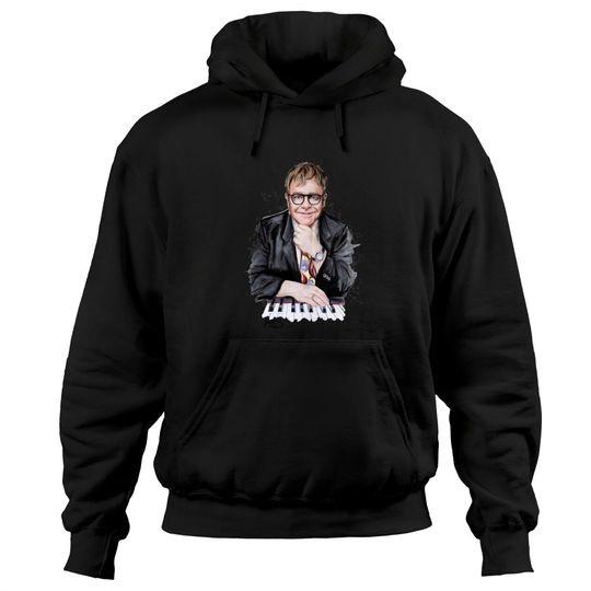Elton John Singer Art Hoodies