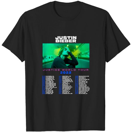 HOT 2022 Justin Bieber Justice World Tour North America T-Shirt