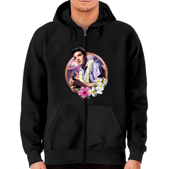 Elvis Presley Luau King  Zip Hoodie