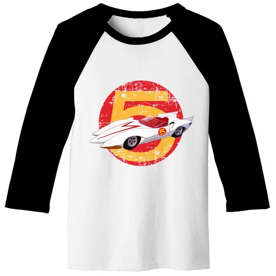 Mach 5 - Distressed - Speed Racer - Baseball Tees