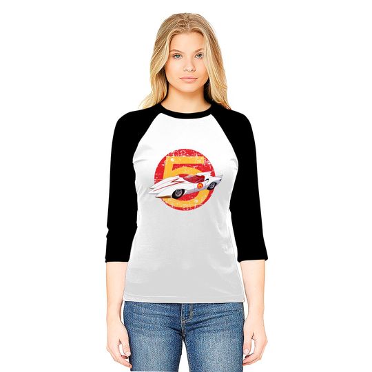 Mach 5 - Distressed - Speed Racer - Baseball Tees