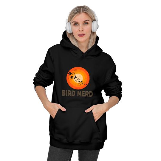 Retro Vintage Birding Bird Watching Bird Nerd Watcher Pullover Hoodie