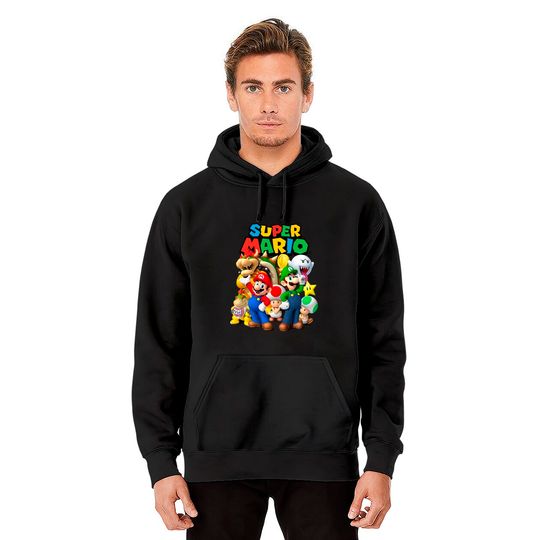 Mario Hoodie Super Mario Classic Group Shot Graphic