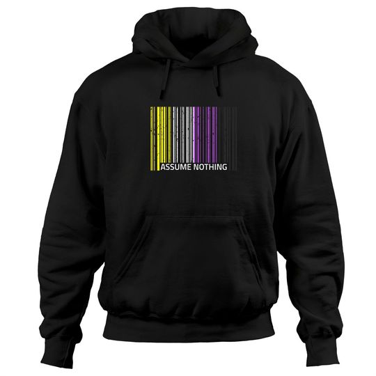 Femboy Pride Flag Hoodie Assume Nothing Nonbinary Flag Genderqueer LGBTQIA Pride