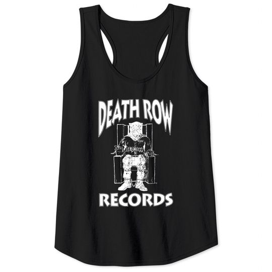Death Row Records White Logo Light Weight Crew Tank Tops