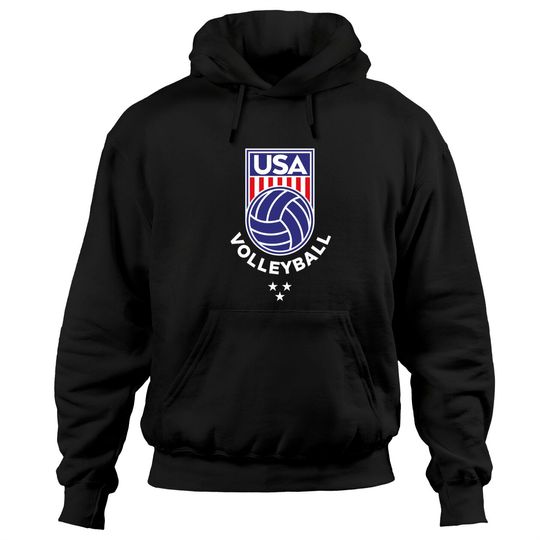 Volleyball USA Support the Team Shirt USA Flag Beach Hoodies