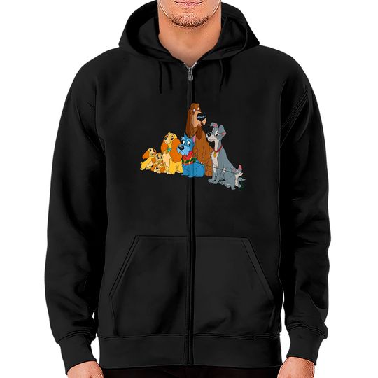 Lady And The Tramp Dogs Zip Hoodie