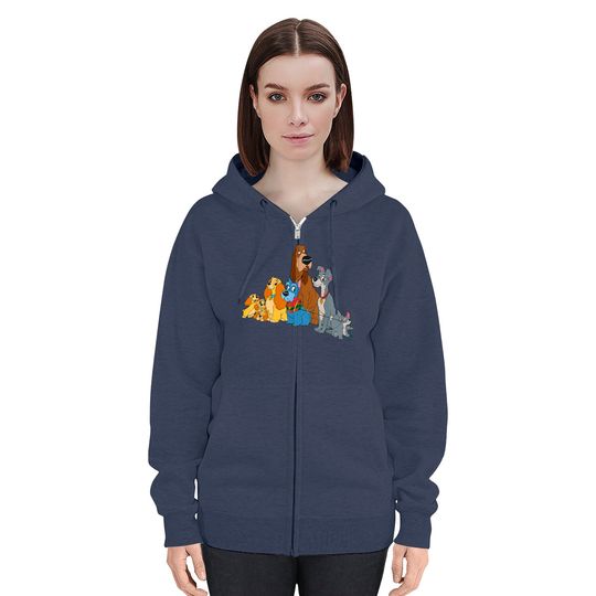 Lady And The Tramp Dogs Zip Hoodie