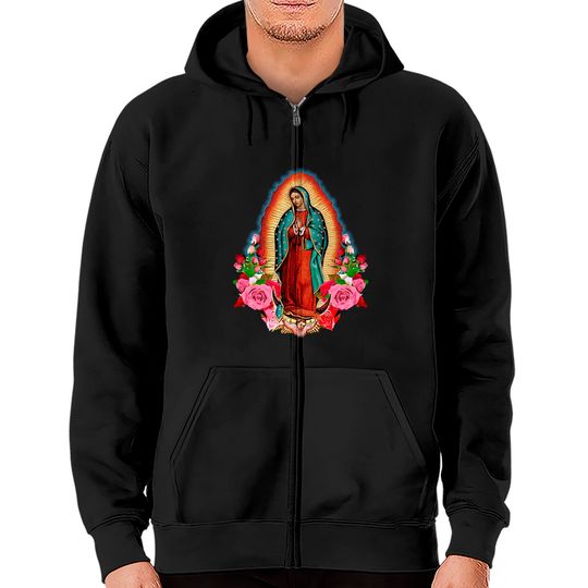 Our Lady Of Guadalupe Saint Virgin Mary Zip Hoodie