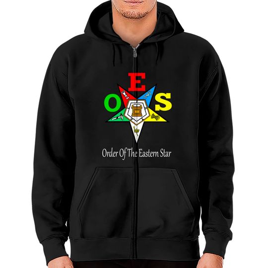 Oes Order Of The Eastern Star Logo Symbol Zip Hoodie