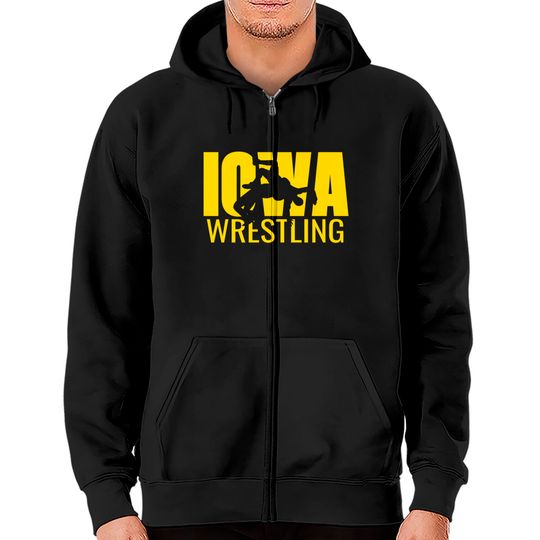 Iowa Wrestling Freestyle Wrestler The Hawkeye State Zip Hoodie