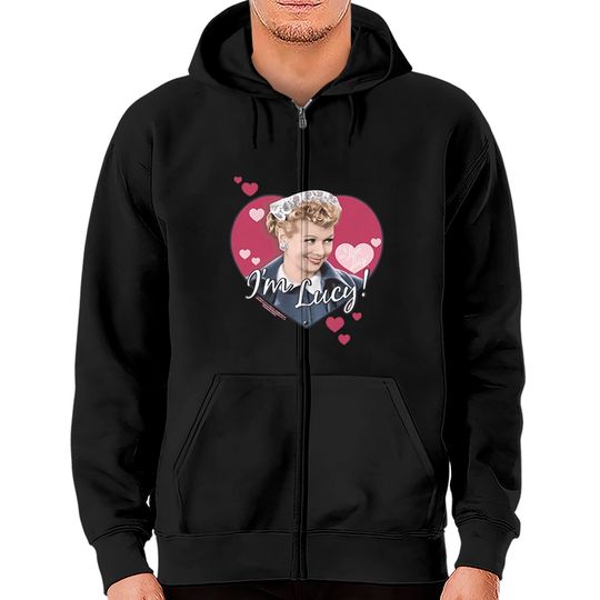 I Love Lucy 50's Tv Series I'm Lucy Adult Zip Hoodie