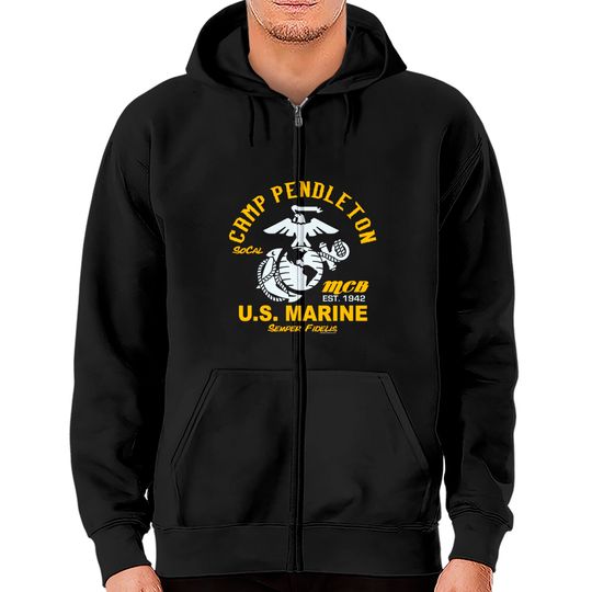 Camp Pendleton - U.s. Marine Zip Hoodie