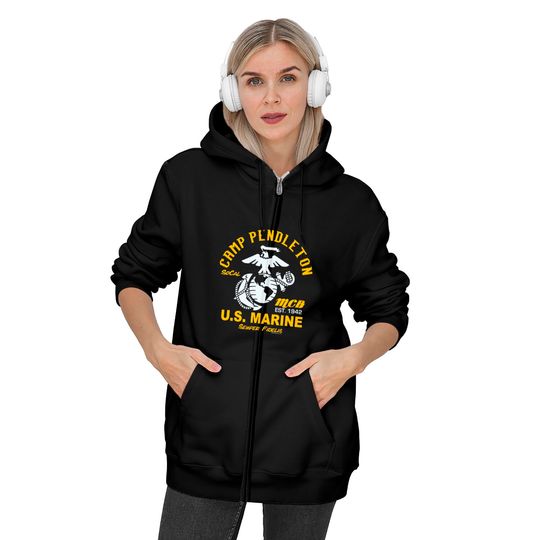 Camp Pendleton - U.s. Marine Zip Hoodie