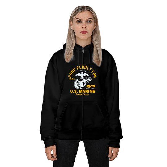 Camp Pendleton - U.s. Marine Zip Hoodie