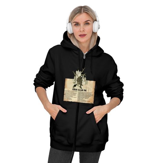 Edgar Allan Poe Zip Hoodie