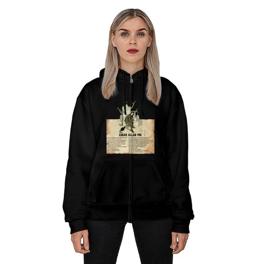 Edgar Allan Poe Zip Hoodie
