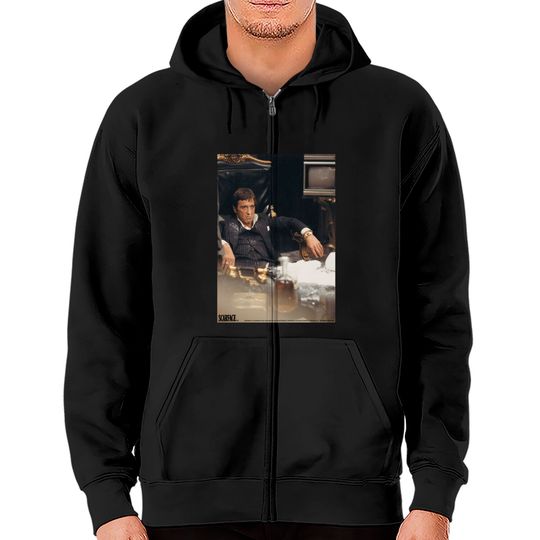 2bhip Scarface 1983 Gangster Crime Drug Movie Tony Montana Sit Back Adult Zip Hoodie