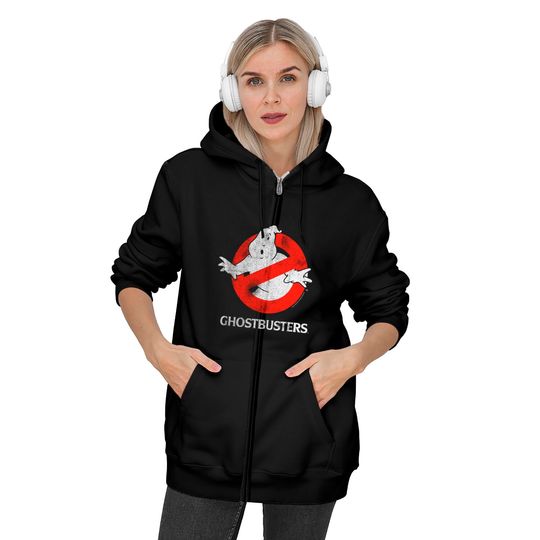 Ghostbusters Vintage Ghost Logo Zip Hoodie
