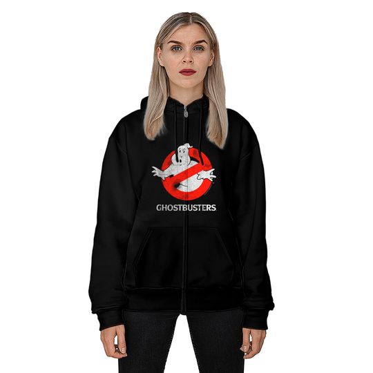 Ghostbusters Vintage Ghost Logo Zip Hoodie