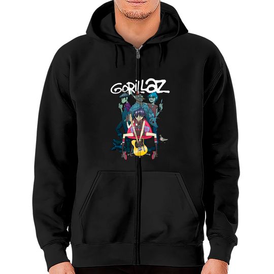 Gorillaz British Virtual Band Zip Hoodie