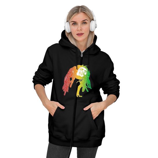 Affiche De Bob Marley Art Zip Hoodies