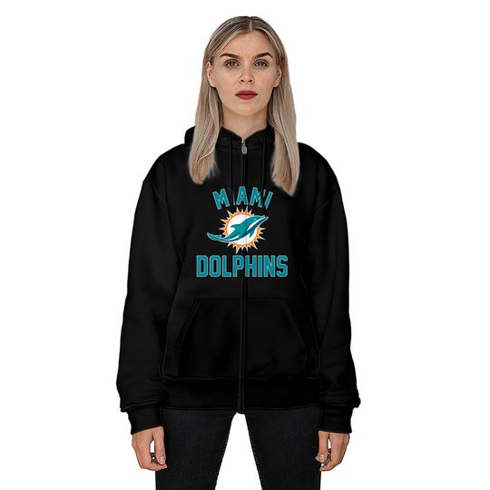 Miami Dolphins Football Zip Hoodies