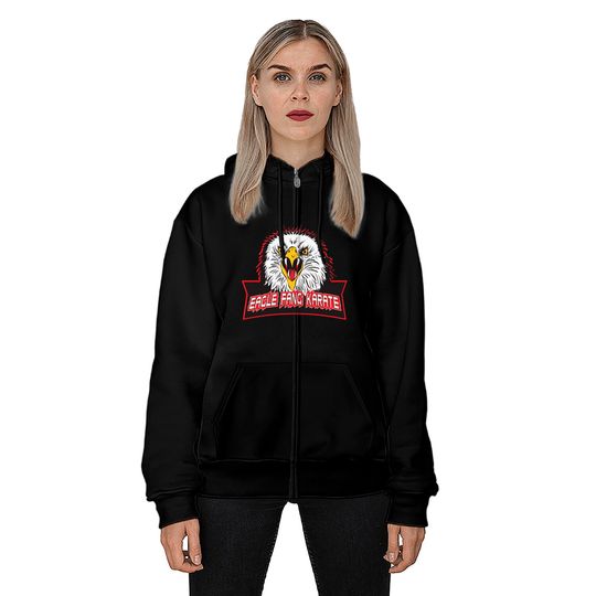 Cobra Kai Eagle Fang Logo Zip Hoodies