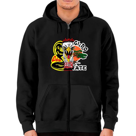 Cobra Kai Eagle Fang Miyagi Do Karate Mash Up Zip Hoodies