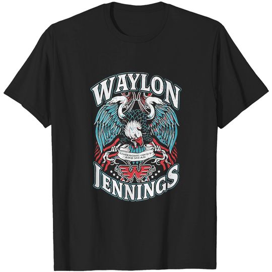 Waylon Jennings Men's Lonesome Slim-Fit T-Shirt Black