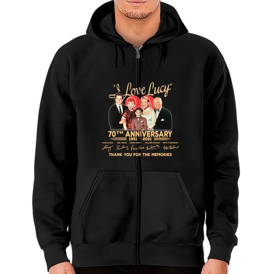 I Love Lucy 70th Anniversary Zip Hoodies