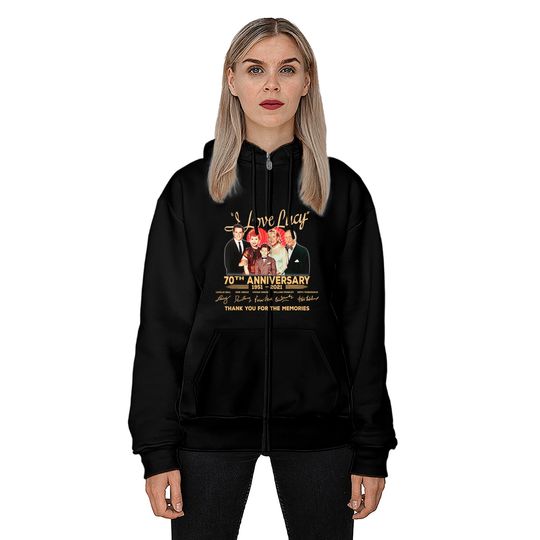 I Love Lucy 70th Anniversary Zip Hoodies