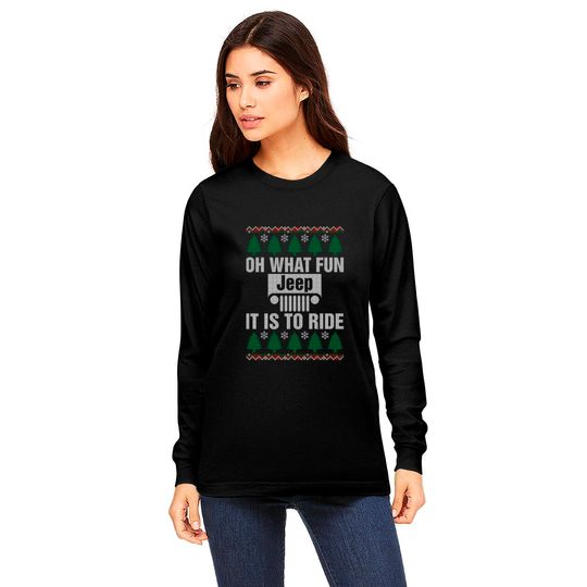 Oh What Fun Jeep It Is To Ride Christmas Long Sleeves