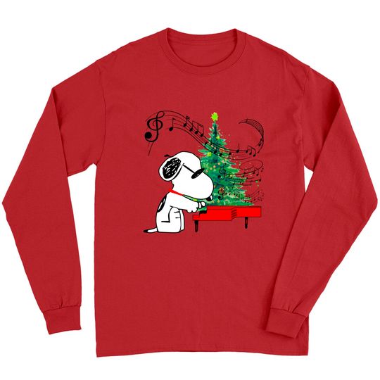 Snoopy Dog Music Christmas Long Sleeves
