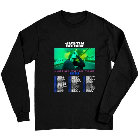 HOT 2022 Justin Bieber Justice World Tour North America Long Sleeves