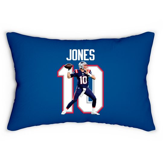 Mac Jones #10 New England Patriots 2021 Football Team Lumbar Pillows New England Patriots