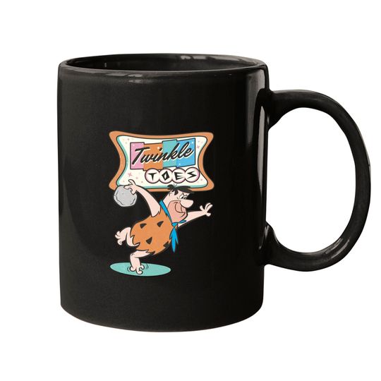 The Flintstones Twinkle Toes Fred Flintstone Bowling Alley Mugs
